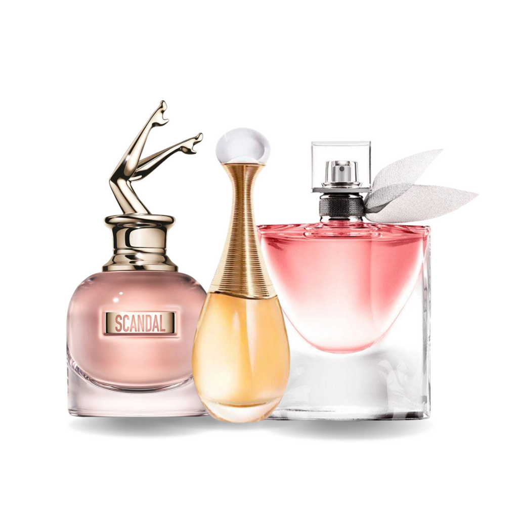 BLACK FRIDAY 3-FRAGRANCE SET: Jean Paul Gaultier Scandal, Dior J’Adore and Lancôme La Vie Est Belle - 100ml