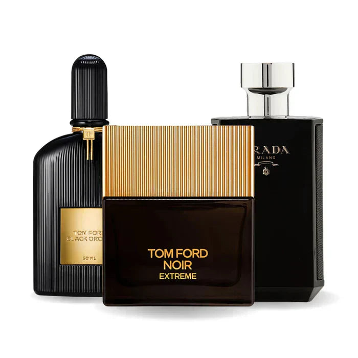 BLACK FRIDAY 3-FRAGRANCE SET: Tom Ford Orchidea Nera, Tom Ford Noir Extreme and Prada L’Homme Prada Intense - 100ml