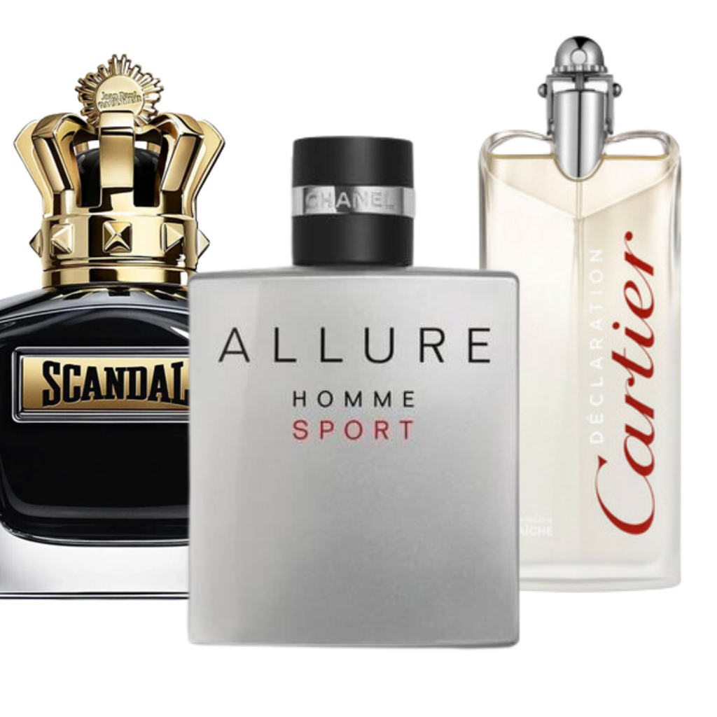BLACK FRIDAY 3-FRAGRANCE SET: Jean Paul Gaultier Scandal, Allure Homme Sport and Cartier Declaration - 100ml