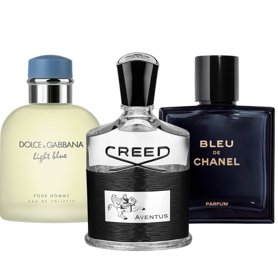 BLACK FRIDAY 3-FRAGRANCE SET: Bleu de Chanel, Creed Aventus and Light Blue - 100ml